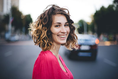 Portrait of smiling young woman