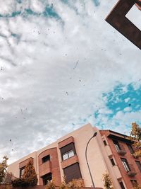 Low angle view of buildings against sky