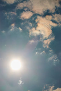 Low angle view of sky at sunset