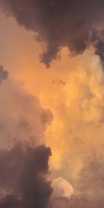 Low angle view of dramatic sky during sunset