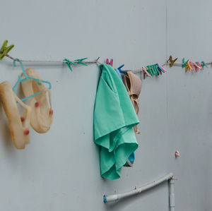 Clothes drying on clothesline