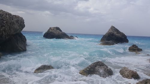 Scenic view of sea against sky