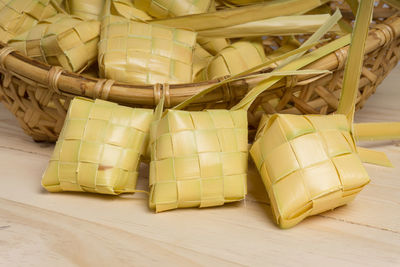 Close-up view of yellow food