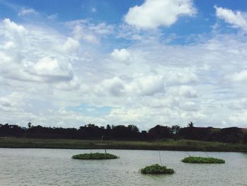 Scenic view of river against sky