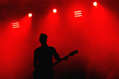 Silhouette of man in nightclub