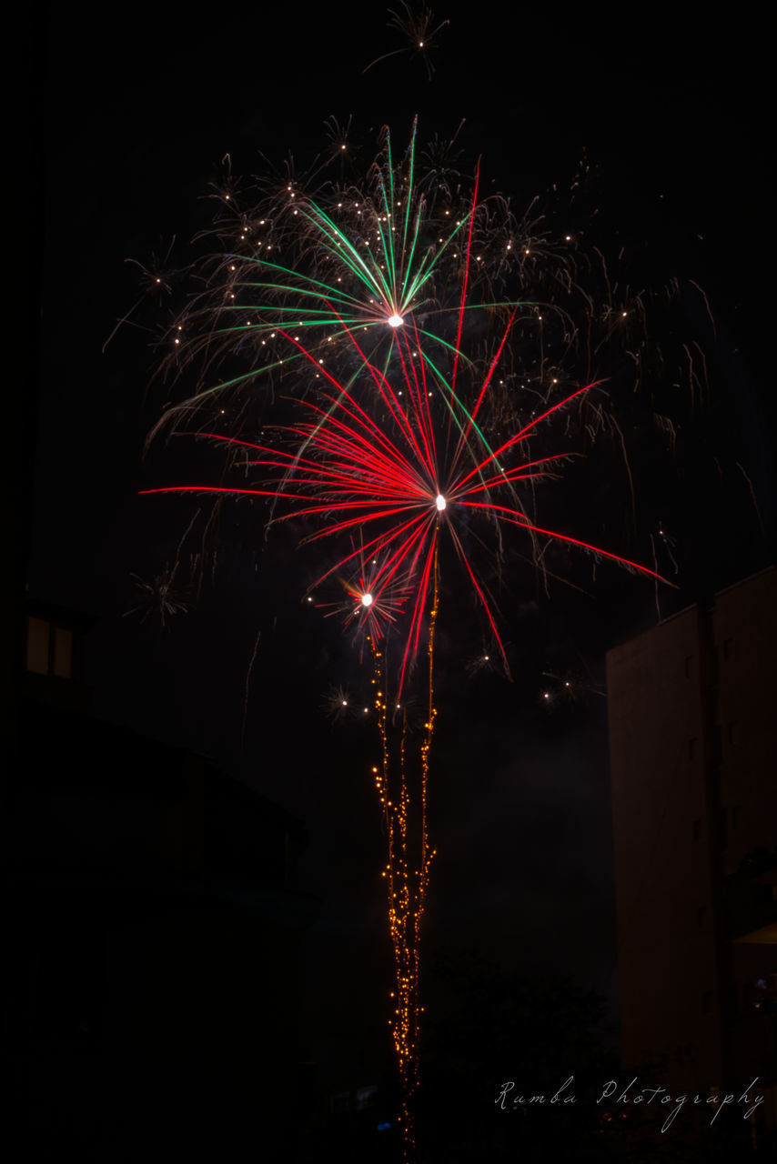 FIREWORK DISPLAY AT NIGHT