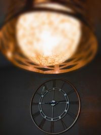 Close-up of illuminated clock