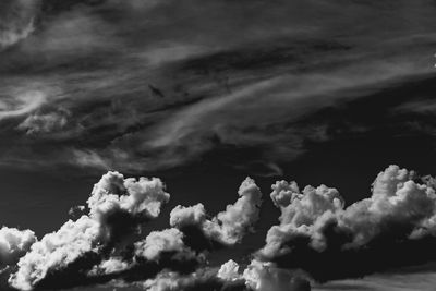 Low angle view of clouds in sky