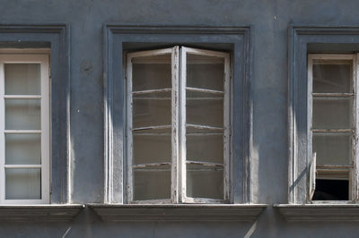 Close-up window of old building
