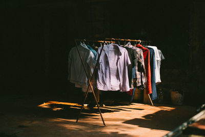 Clothes drying on clothesline