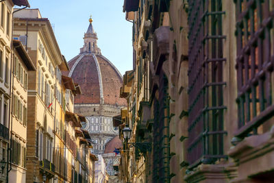 Low angle view of buildings in city