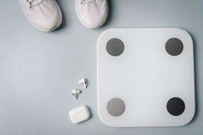 Directly above shot of dices on table