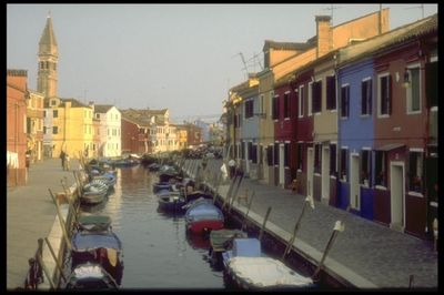 Canal amidst buildings in city