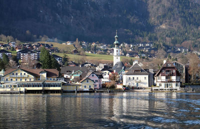 Sankt gilgen on wolfgang see lake, austria