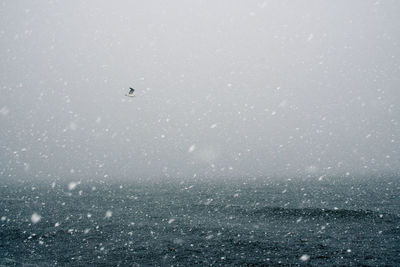 Scenic view of snow against sky
