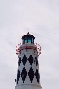 Low angle view of lighthouse against sky