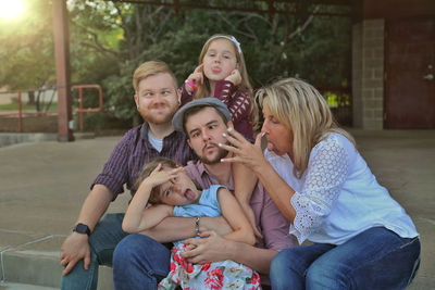 Portrait of smiling family