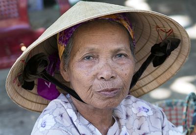 Portrait of woman with hat