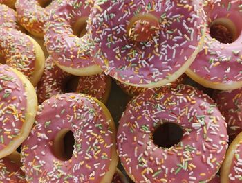 Full frame shot of donuts