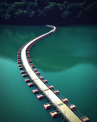 High angle view of bridge