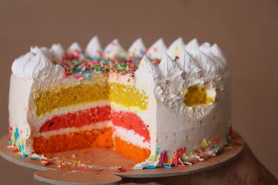 Close-up of dessert in plate