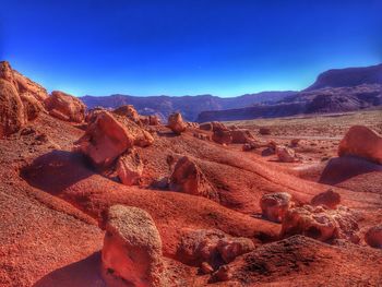 Scenic view of landscape against clear sky