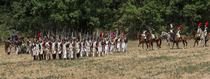 People in field