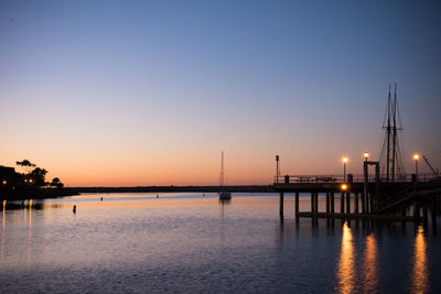 View of river at sunset