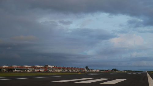 Storm clouds over city