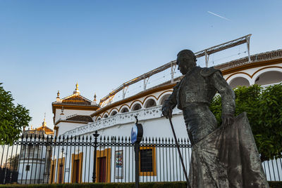 Low angle view of statue