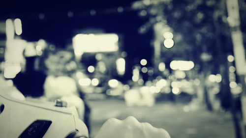 Defocused lights at night