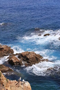Rocks in sea