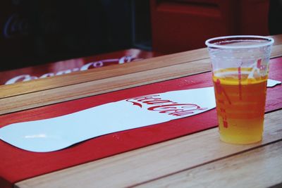 Close-up of drink on table