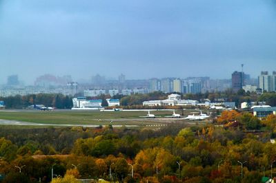 View of cityscape against the sky