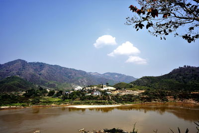 Scenery along the mekong river border thailand - lao people's democratic republic