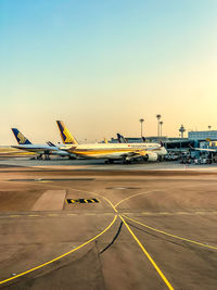 Cars on airport runway