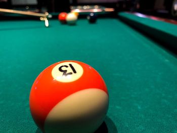 Close-up of ball on table