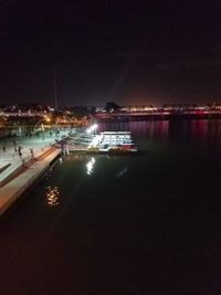 Illuminated city at night