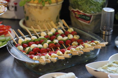 Close-up of served food
