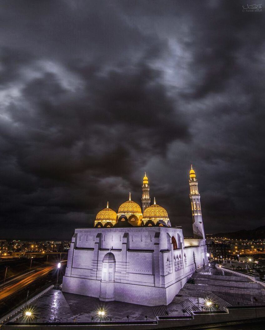 architecture, built structure, sky, building exterior, illuminated, cloud - sky, cloudy, night, travel destinations, famous place, city, travel, tourism, weather, capital cities, international landmark, religion, history, dusk, storm cloud