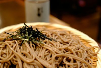 Close-up of served food