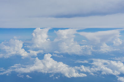 Aerial view of clouds in sky