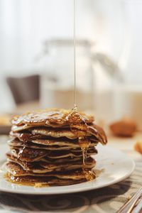 Close-up of dessert in plate