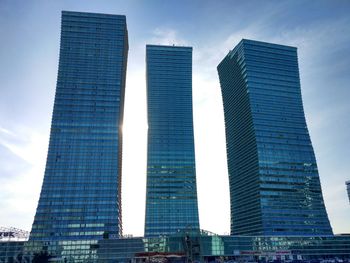 Low angle view of skyscrapers