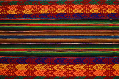 Full frame shot of multi colored rug