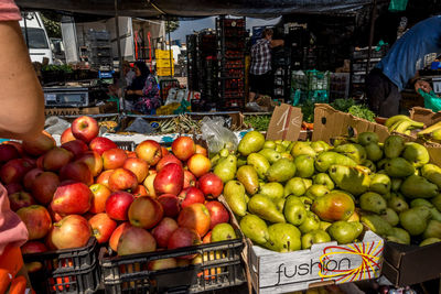 Fruits for sale at market stall