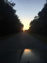 Country road at sunset