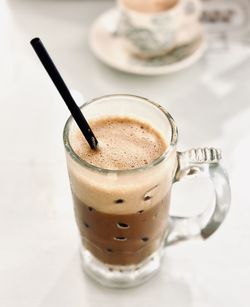 Close-up of coffee on table