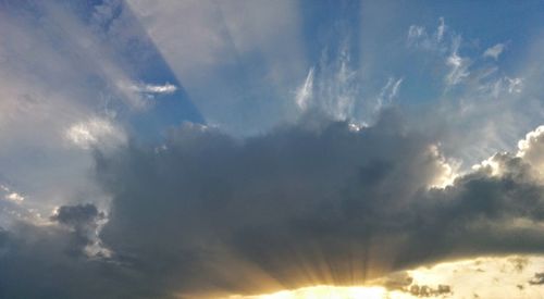 Low angle view of cloudy sky