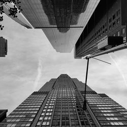 Low angle view of modern building against sky